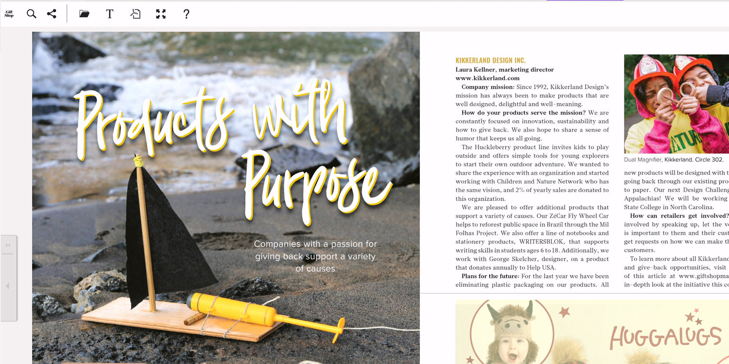 Gift Magazine article about products that give back
