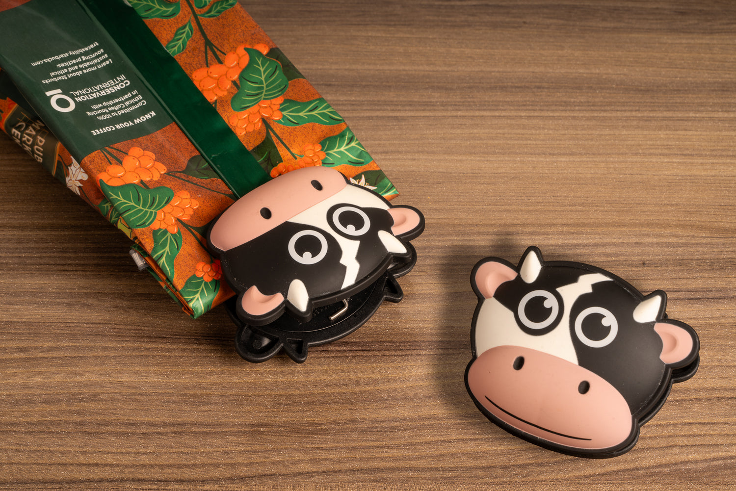 Cow Talking Bag Clip